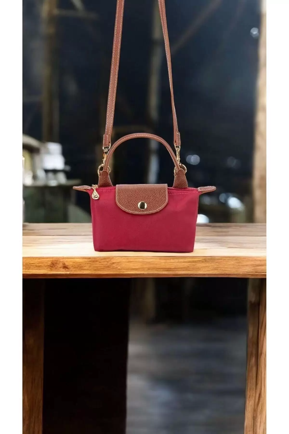 Laurel Bordo Paraşüt Kumaş Kadın Mini Bag