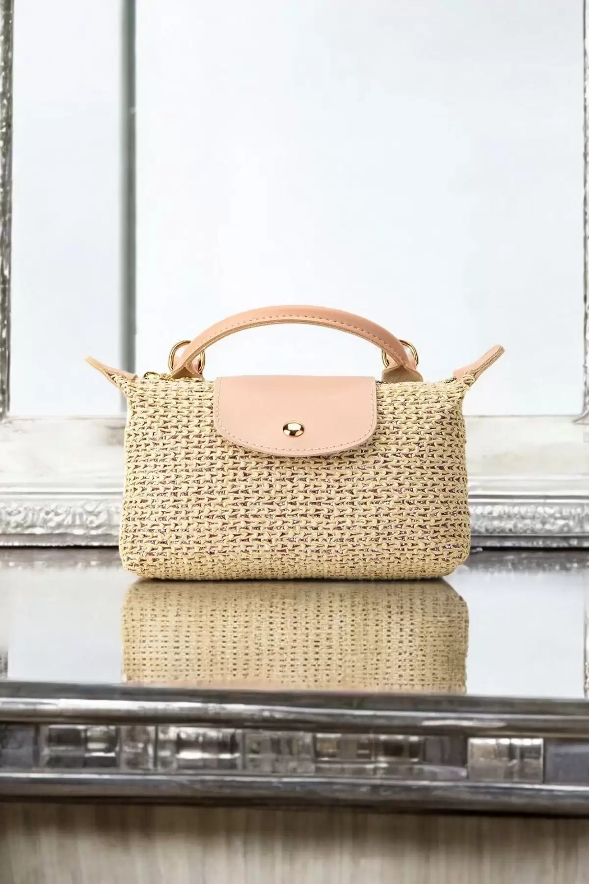 Laurel Pudra El Örgü Kadın Mini Bag