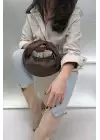 Helen Düğümlü Acı Kahve Trend Mini Kadın Bowl Bag