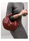 Helen Düğümlü Bordo Örgü Desen Trend Mini Kadın Bowl Bag