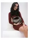 Helen Düğümlü Antrasit Cilt Trend Mini Kadın Mini Bowl Bag