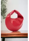 Helen Düğümlü Kırmızı Cilt Trend Mini Bowl Bag