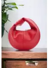 Helen Düğümlü Kırmızı Cilt Trend Mini Bowl Bag