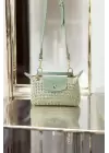 Laurel Mint Yeşili El Örgü Kadın Mini Bag