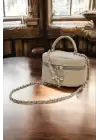 Leslie Vizon Kapitone Desen Kadın Kutu Crossbody Bag