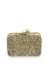 Juliet Gold Doğal Taşlı Clutch Abiye Portföy Çanta