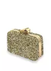 Juliet Gold Taşlı Clutch Abiye Portföy Çanta