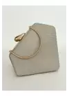 Gianna Gold Simli Üçgen Model Clutch Abiye Portföy Çanta