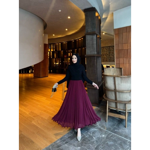 Etek Ucu Volanlı Rue Şifon Etek