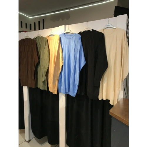 Desenli Soğuk İplik Merserize Kazak