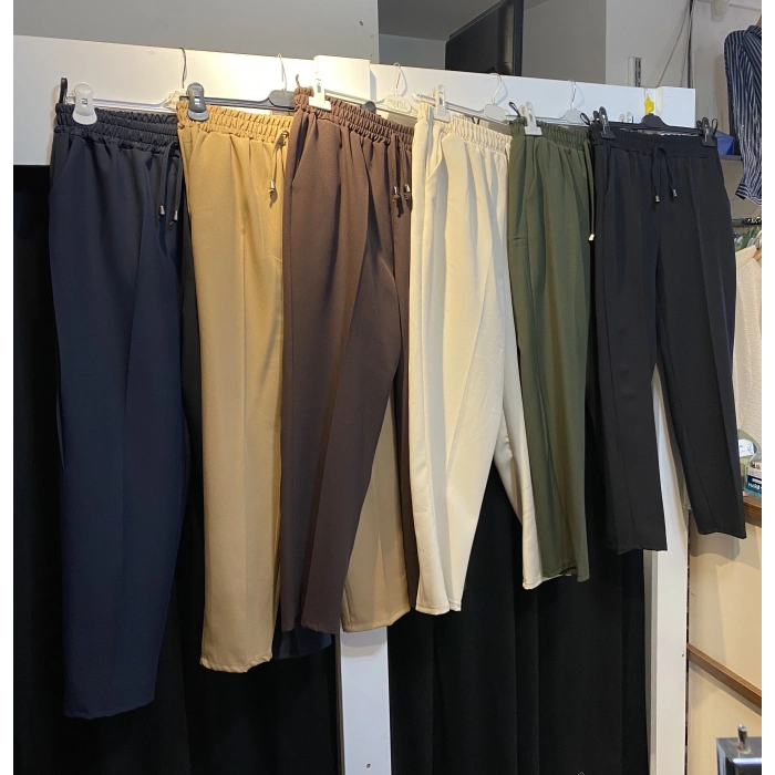 Beli Lastikli Dar Paça Pantolon