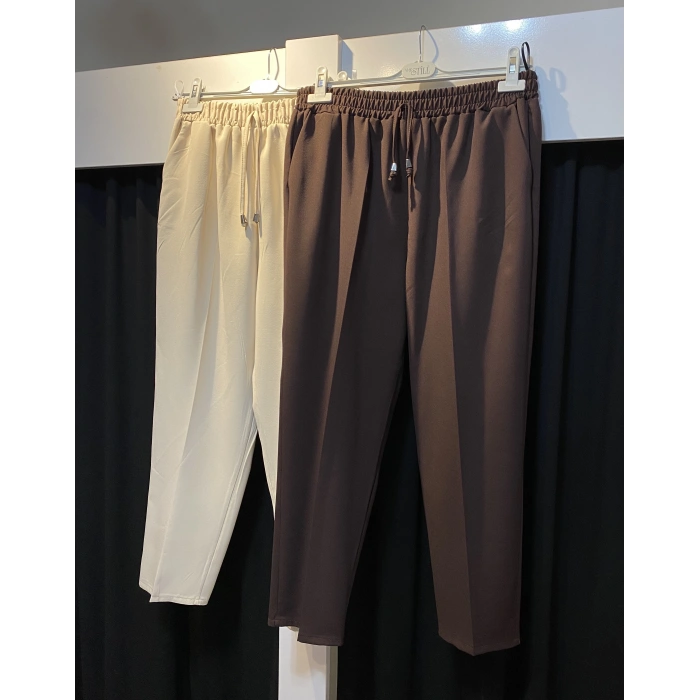 Beli Lastikli Dar Paça Pantolon