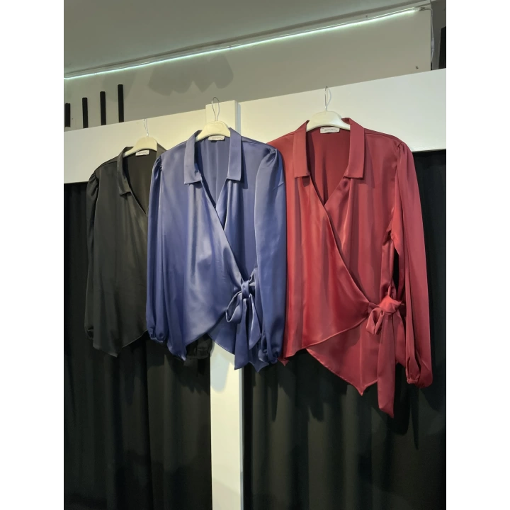 Atlas Saten Kimono Gömlek