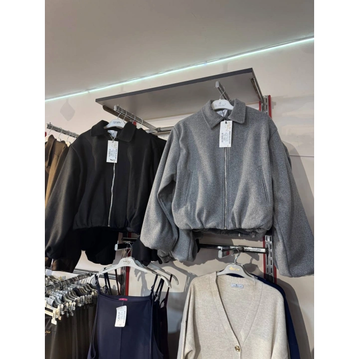 Kısa Kaşe Bomber Ceket