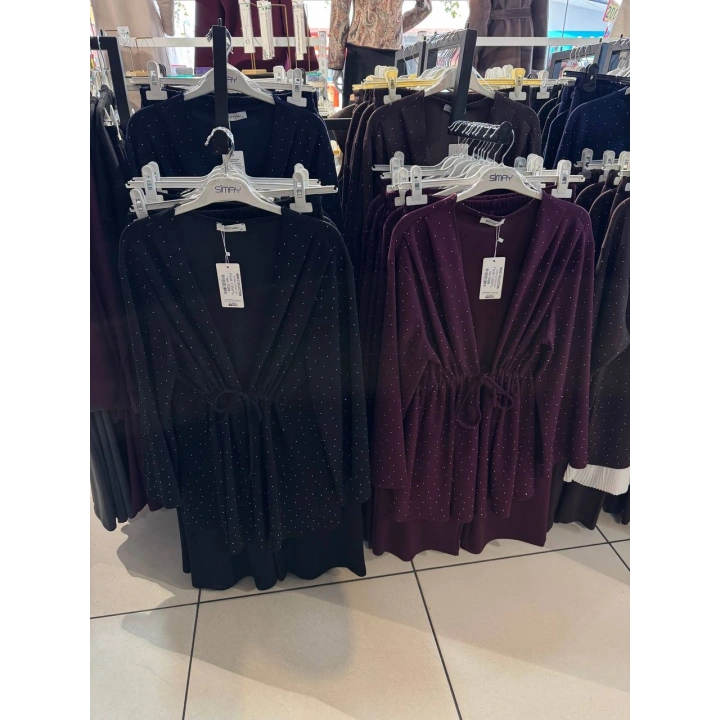 Taş Baskılı Kimono Takım