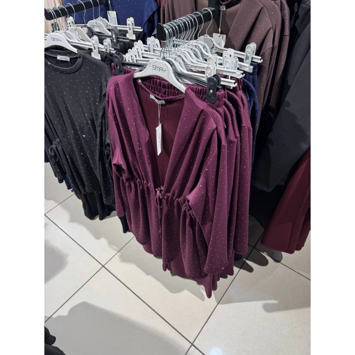 Taş Baskılı Kimono Takım