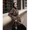 Leopar Desenli Hırka