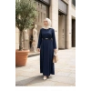 PREMİUM TENCEL KUMAŞ KEMERLİ ELBİSE