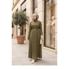 PREMİUM TENCEL KUMAŞ KEMERLİ ELBİSE