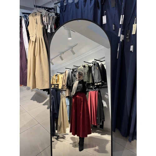 Pileli Gabardin Etek