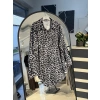 Leopar Desenli Saten Gömlek