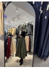 Pileli Gabardin Etek