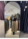 Pileli Gabardin Etek