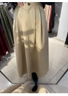 Pileli Gabardin Etek