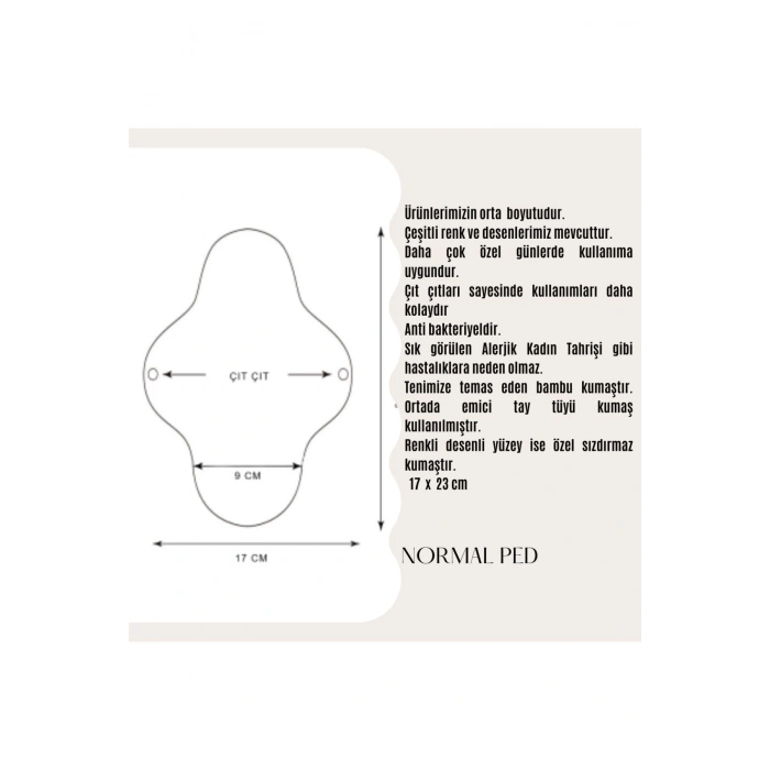 Bambu Yenii Yıkanabilir Doğal Kadın Pedi 6lı (NORMAL) - Fırsat Set