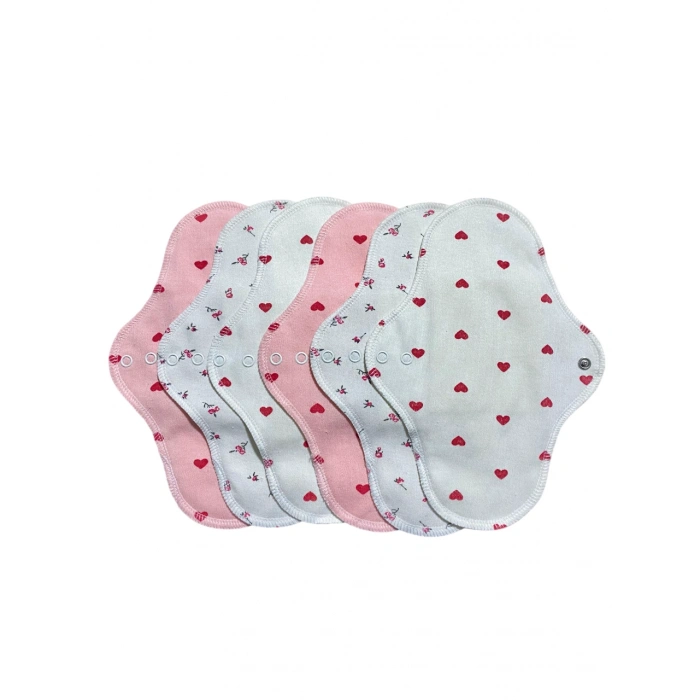 Bambu Yıkanabilir Doğal Kadın Pedi 6lı (NORMAL- KARIŞIK RENK)