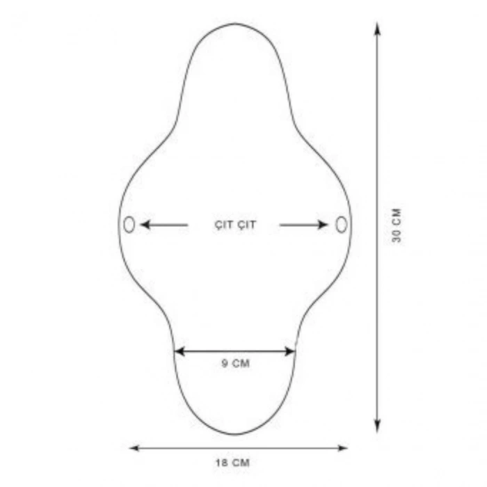 Bambu Yıkanabilir Doğal Kadın Pedi 6lı (GECE)