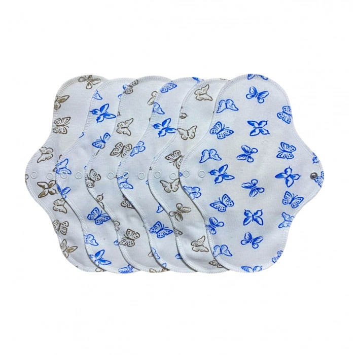 Yıkanabilir Doğal Kadın Pedi 6lı (NORMAL-KOYU PEMBE)