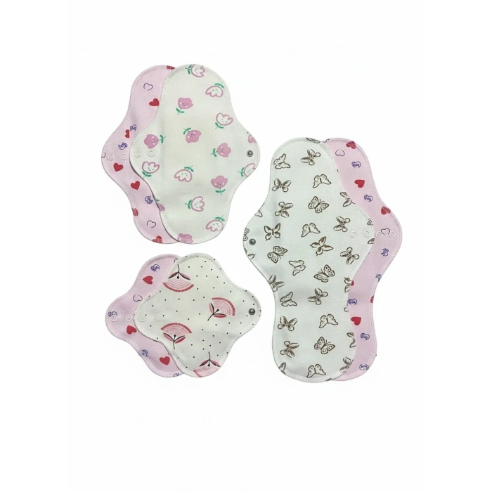 Yıkanabilir 6lı Doğal Kadın Pedi Karışık Boy