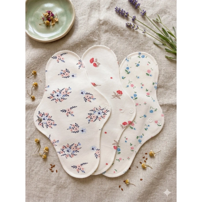 Bambu Yıkanabilir Doğal Kadın Pedi 3lü Set