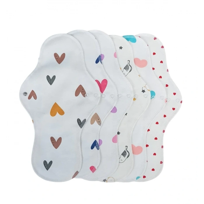 Bambu Yıkanabilir Doğal Kadın Pedi 6lı (XL BOY)