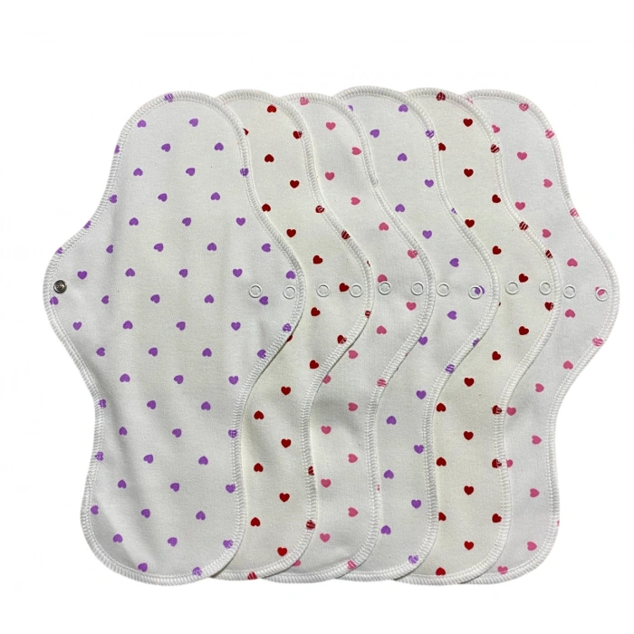 Yıkanabilir Doğal Kadın Pedi 6lı (XL)