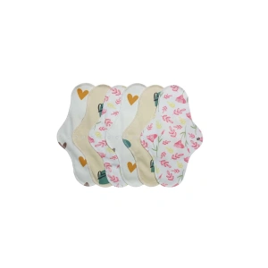 Bambu Yıkanabilir Doğal Kadın Pedi 6lı (GECE-DÜZ RENK)