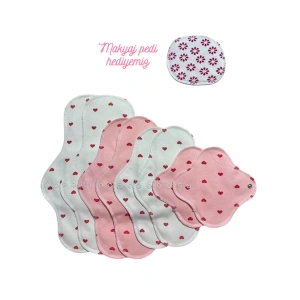 Bambu Yıkanabilir Doğal Kadın Pedi - Sevgililer Günü Hediye Seti