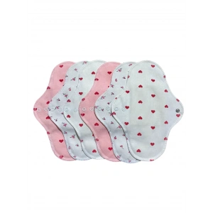 Bambu Yıkanabilir Doğal Kadın Pedi 6lı (NORMAL) - Koyu Pembe