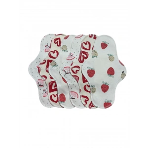 Doğal yıkanabilir kadın pedi 6lı gece set