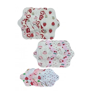 Bambu Yıkanabilir Doğal Kadın Pedi 18li (Farklı Desen Gelebilir)