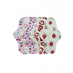 Yıkanabilir doğal kadın pedi gece set 6lı