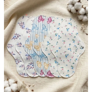 Bambu Yıkanabilir Doğal Kadın Pedi 6lı (GECE)