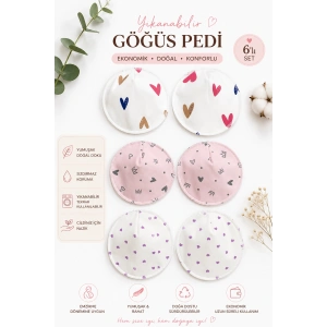 Bambu Sızdırmaz Yıkanabilir Göğüs Pedi ( 3 Çift )