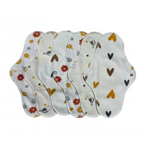 Bambu Yıkanabilir Doğal Kadın Pedi 6lı (GECE - TEK RENK)