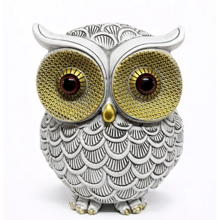 10x7 cm Polyester Baykuş Figürü