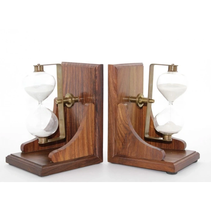 Pirinç Kitap Tutacağı Kum Saati