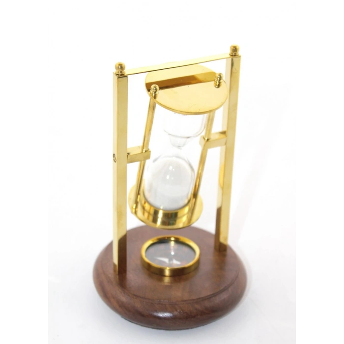 Pirinç Pusulalı Kum Saati Model 2