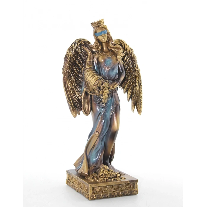 Polyester Kanatlı Bereket Tanrıcası Fortuna Figürü