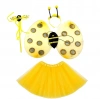 Sarı Renk Arı Kostüm Seti - Tütü, Kanat, Taç, Asa